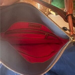 Dooney & Bourke Red and Brown Shoulder Bag